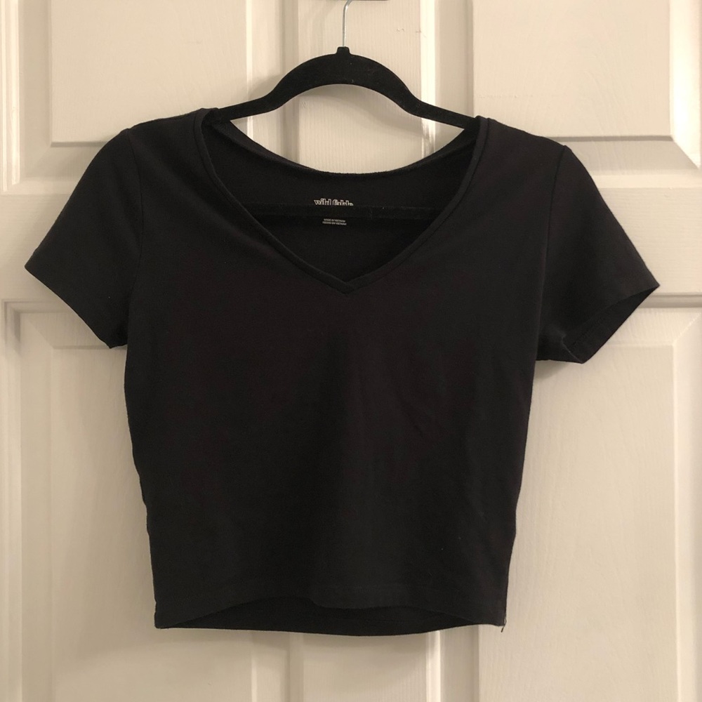 Black cropped Wild Fable shirt